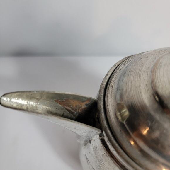 Embossed Turkish Moroccan Teapot Nickel Copper 16 oz - Picture 5 of 13